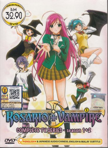 DVD ANIME ROSARIO VAMPIRE Complete TV Series Season 1+2