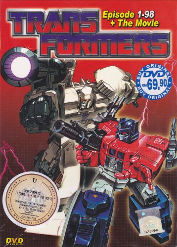 DVD ANIME TRANSFORMERS Vol.1-98End Season 1,2,3,4 + Movie Box Set English Audio
