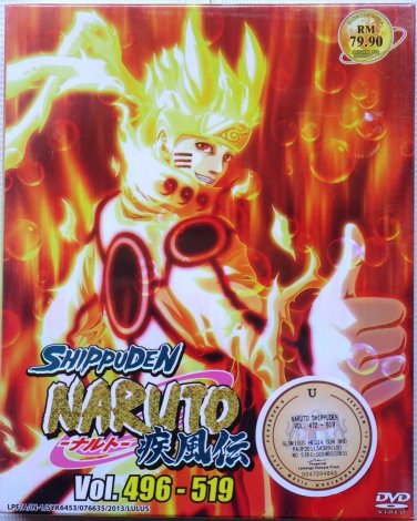 DVD ANIME NARUTO SHIPPUDEN Vol.496-519 Box Set 24 Episode