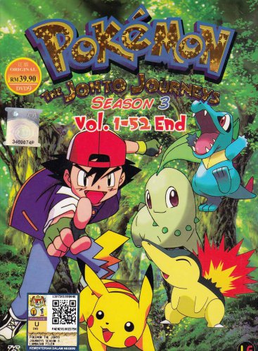 DVD ANIME POKEMON The Johto Journeys Season 3 Vol.1-52End Region 0 English Audio
