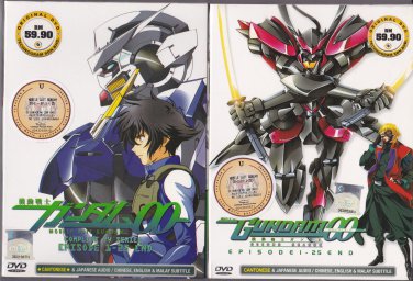 DVD ANIME MOBILE SUIT GUNDAM 00 Complete Season 1+2 Epsiode 1-50End Region All