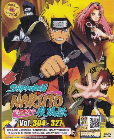 DVD ANIME NARUTO SHIPPUDEN Vol.304-327 Box Set 24 Episode Region All Free Ship