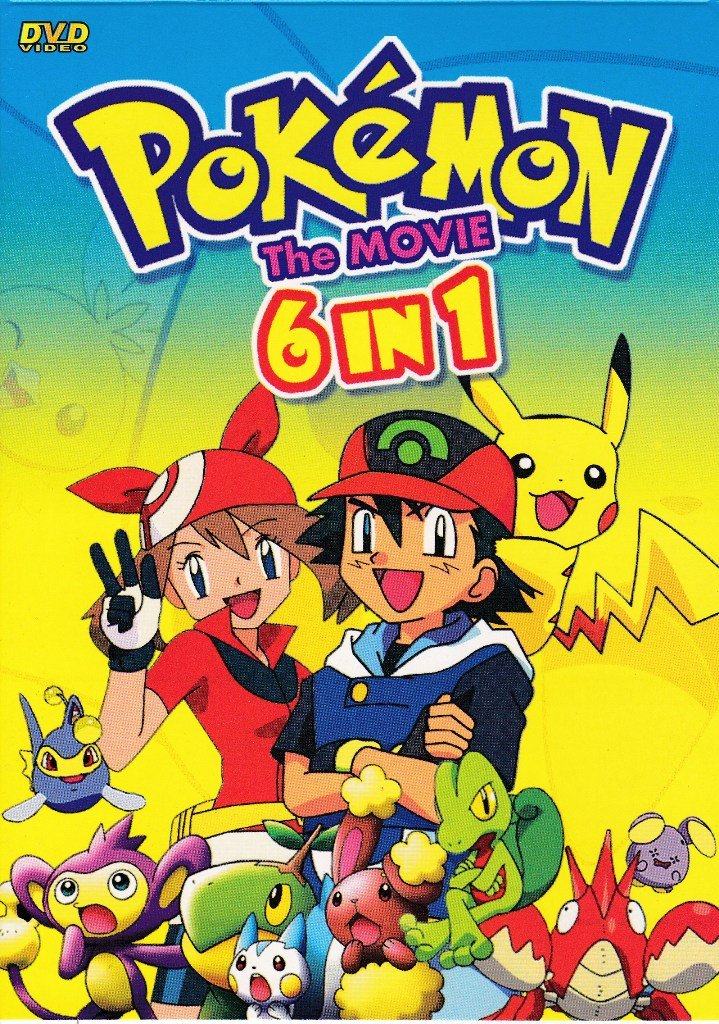 DVD ANIME POKEMON 6 Movies Pikachu Cantonese Audio Chinese Sub Region All