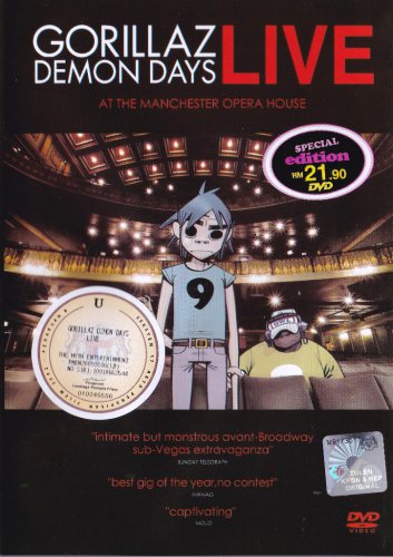 GORILLAZ DEMON DAYS Live At The Manchester Opera House DVD NEW PAL Region All