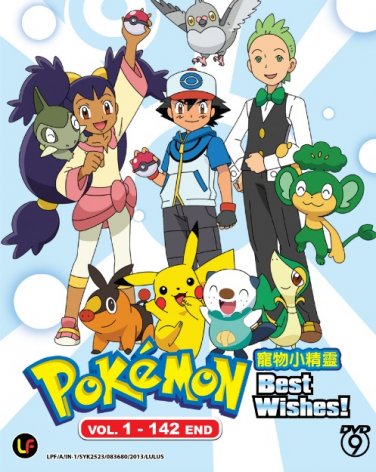 DVD ANIME POKEMON Best Wishes Vol.1-142End Box Set Cantonese Audio English Sub