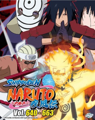 DVD JAPANESE ANIME NARUTO SHIPPUDEN Box 22 Vol.640-663 English Sub 24 Episodes