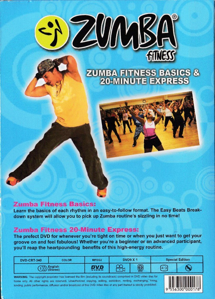 Dvd Zumba Fitness Basics 20 Minute Express Exercise Special Edition Region All 0765