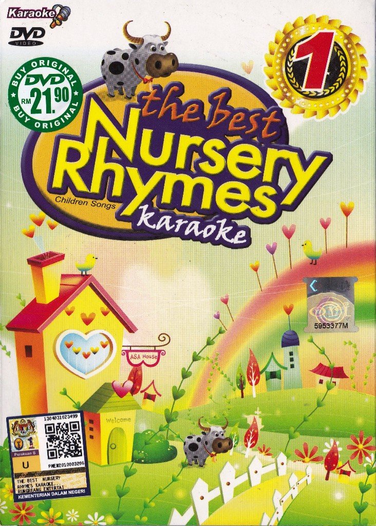 DVD Karaoke Best Nursery Rhymes 51 Children Songs Vol.1 English Sub