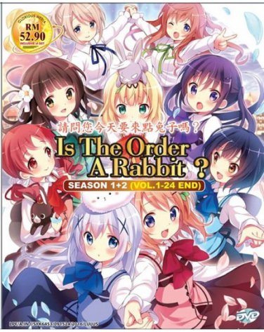 DVD Is the order a Rabbit Season 1-2 Gochuumon wa Usagi Desu ka Anime Eng Sub