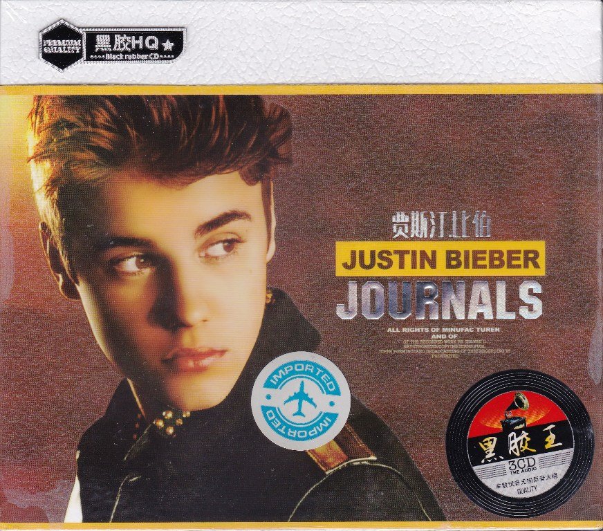 JUSTIN BIEBER Journals Greatest Hits Deluxe Edition Music 3CD Black ...