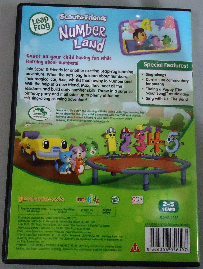 Dvd Leap Frog Scout Friends Number Land Anime English Sub