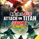 DVD ANIME Attack On Titan Season 2 Vol.1-12End bonus 6 Special English Dubbed