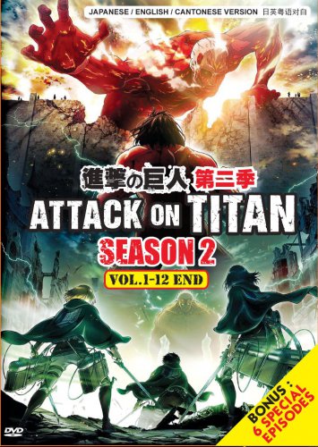 DVD ANIME Attack On Titan Season 2 Vol.1-12End bonus 6 Special English Dubbed