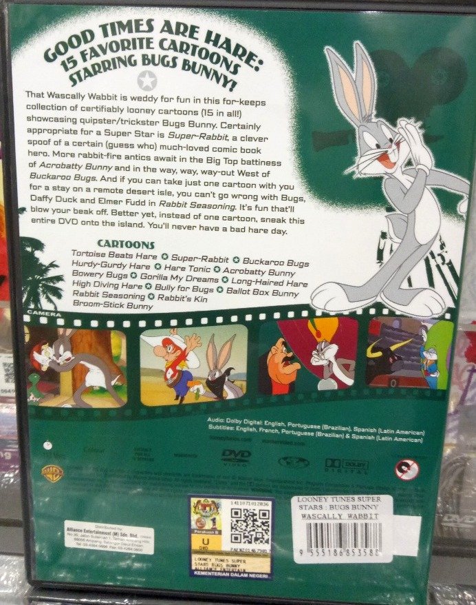 DVD Bugs Bunny 15 Cartoon Classics Region All English Dubbed English sub