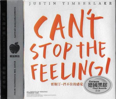 JUSTIN TIMBERLAKE Can't Stop The Feeling Greatest Hits 3CD Vinyl Shaped Disc
