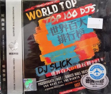 World Top 100 DJs SJ Slick 3CD  Vinyl Shaped Disc