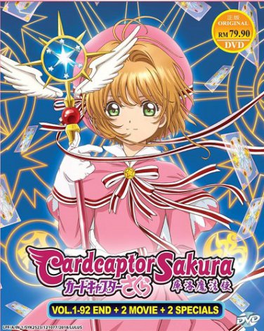 DVD Cardcaptor Sakura Vol.1-92 End + 2 Movie + 2 Specials Japanese Anime Eng Dub