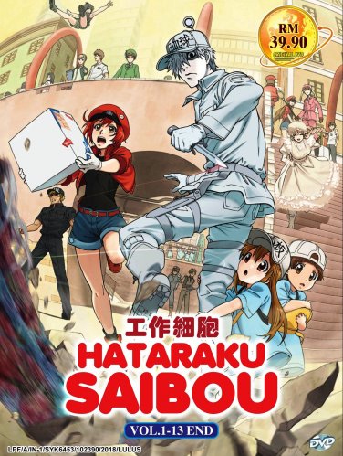 DVD Hataraku Saibou Vol.1-13 End Japanese Anime Eng Sub Region All