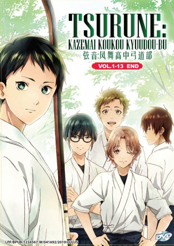 Tsurune Kazemai Koukou Kyuudou-Bu Vol.1-13 End Anime DVD Eng Dub Region All