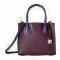 MICHAEL KORS MERCER LARGE CONVERTIBLE TOTE LEATHER SATCHEL PURPLE Damson/Black/Iris SHOULDER HANDBAG