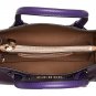 MICHAEL KORS MERCER LARGE CONVERTIBLE TOTE LEATHER SATCHEL PURPLE Damson/Black/Iris SHOULDER HANDBAG