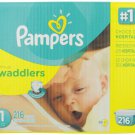 Pampers Swaddlers Diapers Size 1 - 216 Count