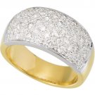 14k Solid Gold Diamond Pave Anniversary Ring