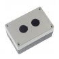 (1)HJ9-2 Pushbutton 2 Switch Control Station Protector Box Black & White 2 Holes