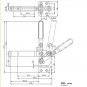 Vertical Toggle Clamp 12132 Holding Capacity 227Kg Flange Base Straight Bar