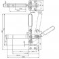 Vertical Toggle Clamp 12147 Holding Capacity 227Kg Straight Base Staight handle