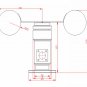Wind Speed Sensor Anemometer Three Cups Aluminium Alloyed Current output