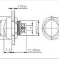 (5) 12mm OD Stainless Steel Push Button Switch /Round/Screw Terminals