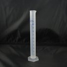 lot8 Graduated Cylinder Plastic 100ml Hex Base blue&white scale