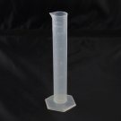 lot12 Graduated Cylinder Plastic 50ml Hex Base white scale