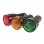 Yellow Red Green 3PC LED Indicator Light with Buzzer 110V AC 22mm Diameter