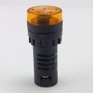 Yellow LED Indicator Light with Buzzer 220VAC ±10% 22mm Diameter  60mm Height