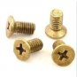 (100) Metric Thread M4*30mm Brass Countersunk Head Phillips Screws