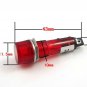 (2)Indicator Light 2 Pin Red 220VAC Signal Lamp 10mm Mounting Hole Round XD10-3