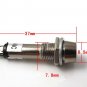 1)Indicator Light 2Pin Red 220V Cooper Signal Lamp 8mm Mounting Hole Round XD8-1
