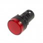Red LED Power Indicator Signal Light 380VAC 22mm Diameter  50mm Height