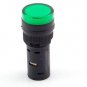 Green LED Power Indicator Signal Light 110VAC 16mm Diameter 45mm Height