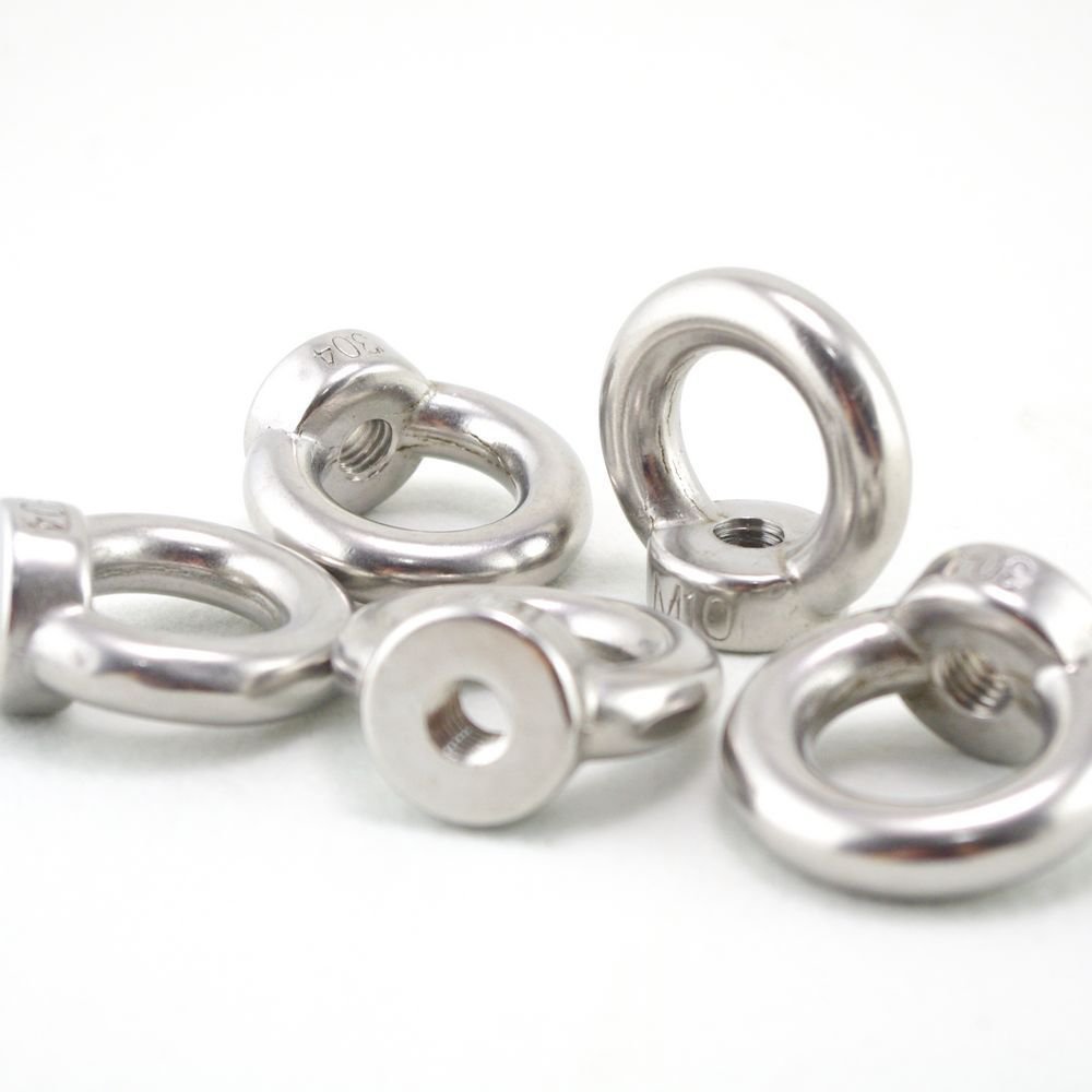 (5) M20 Metric Threaded Eyes Nuts 304 Stainless Steel Lifting New