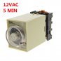 1PCS 24VAC Power off delay timer time relay 0-5min with PF083A Socket Base