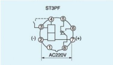 1PCS 1A 12VAC Power off delay time relay 0-3 minutes With Socket Base ST3PF