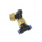 (10)  Tube OD 8mm x BSPT 3/8" Push In Male Tee Pneumatic Connector Jointer