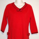 World Republic Clothing Co.Small 4 6 Red Black Trim Pullover Sweater