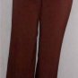 NEW Requirements 14 Large Career Dark Brown Wide Leg Dress Pants