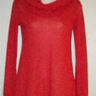 Rue 21 Small 4 6 True Red Cowl Neck Long Sleeve Lightweight Blouse Top Sweater