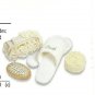 NEW Relaxing Zipper Spa Kit Travel Back Scrubber Sponge Slippers Massager Gift