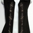 Birch Hill Small 4 6 Black Suede-feel Floral Embroidered Sleeveless Vest
